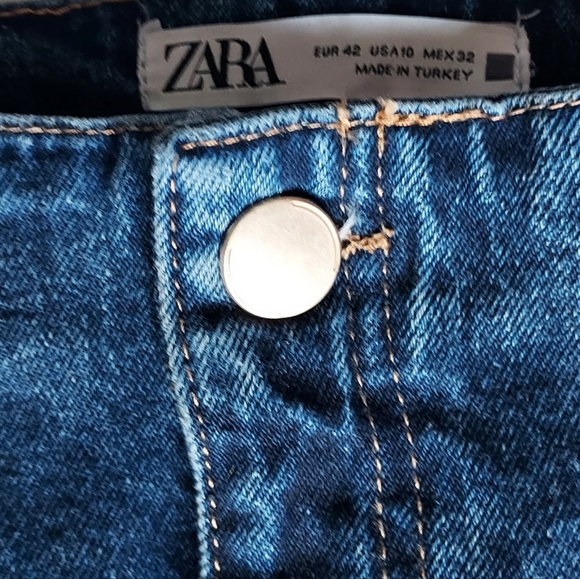 Zara Wide-Leg Crop Jeans Size 10 NEW NWT Patch Pockets NEW NWT - Picture 13 of 13